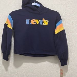 Levi's High Rise Hoodie Sz S Color Navy NWT